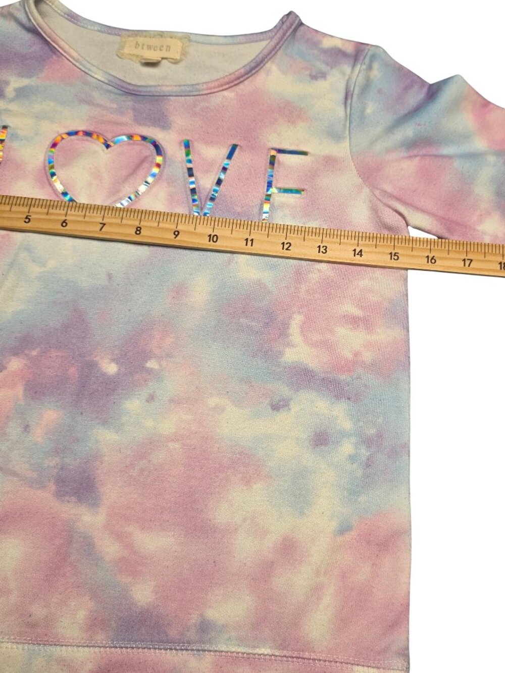 btween Tie Dye Love Shirt Girls 10